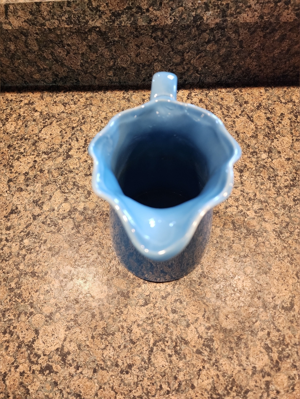 Source Unknown Blue Ceramic Pitcher - Picture 3 of 7